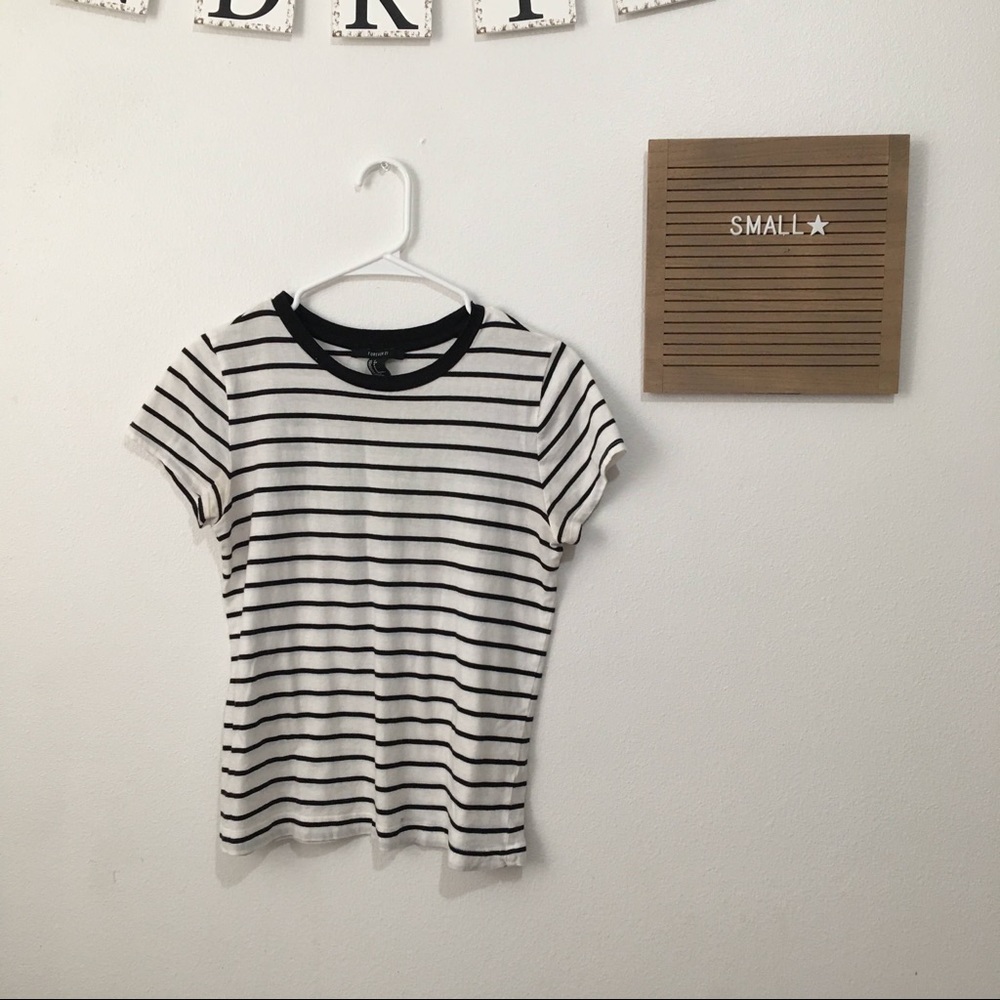 White Striped Top